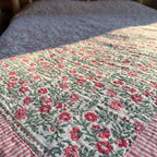 Mounting Moss Handmade Kantha Queen Bedspread