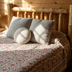 Whispering Fern Handmade Kantha Queen Bedsheet