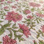 Whispering Fern Handmade Kantha Queen Bedsheet