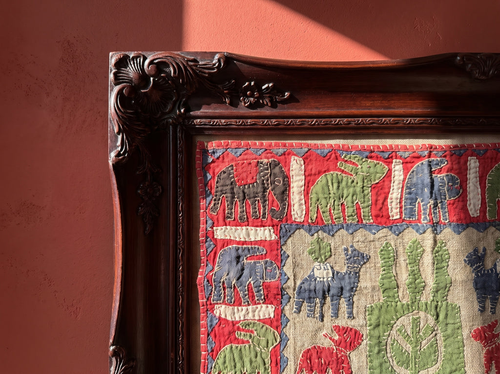 Wild Lupine Appliqué Pure Cotton Wall Hanging