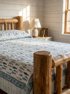 Amber Dream Handmade Kantha Queen Bedsheet