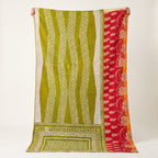 Terracotta Dream Vintage Cotton Kantha Throw