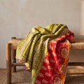 Terracotta Dream Vintage Cotton Kantha Throw