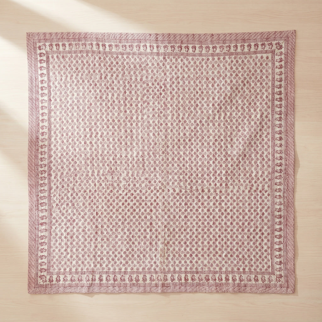 Verdant Stone Handmade Kantha Queen Bedsheet