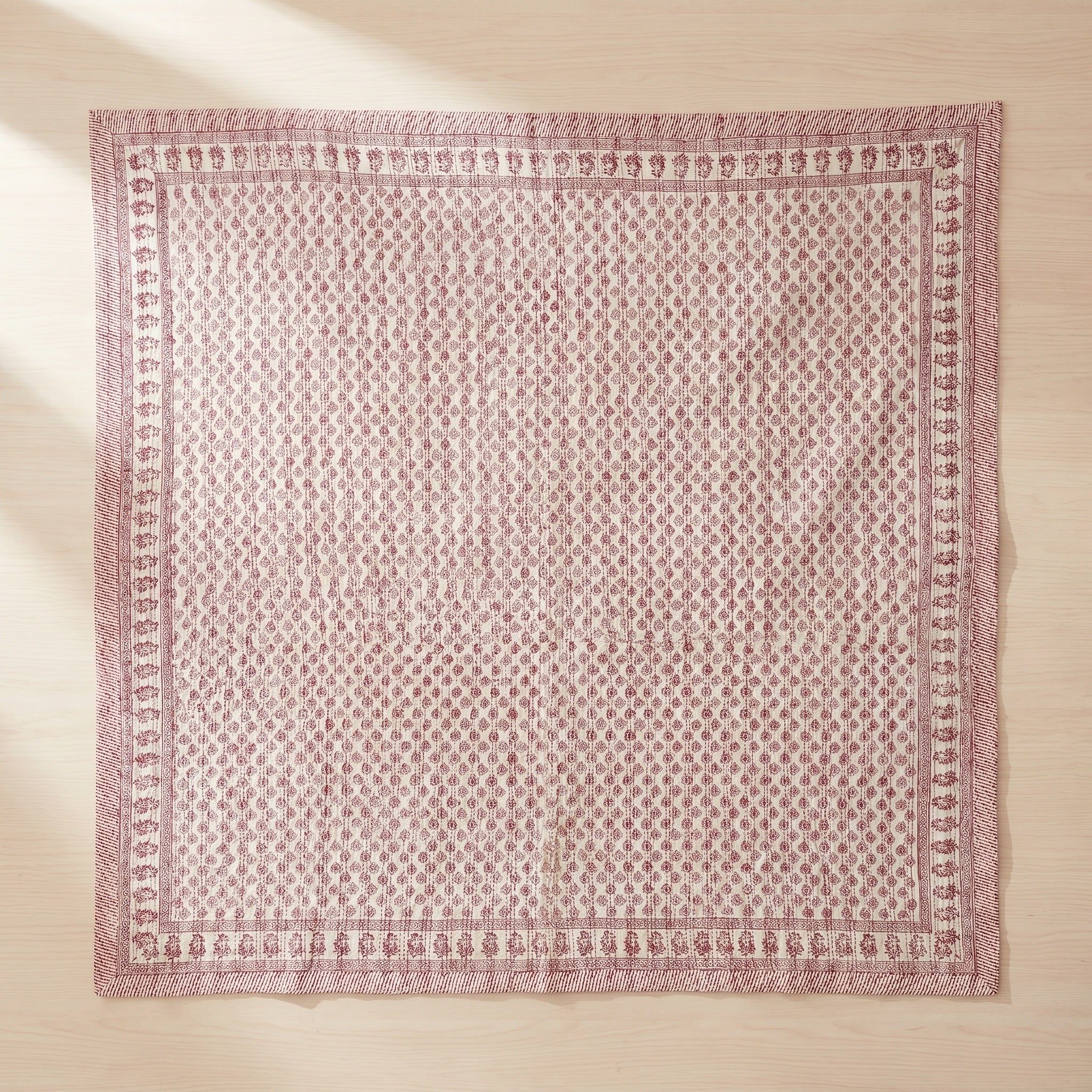 Verdant Stone Handmade Kantha Queen Bedsheet