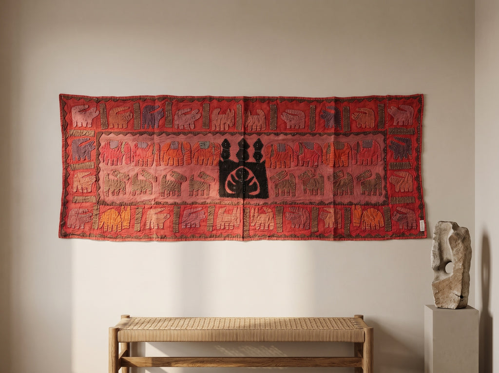 Trillium Appliqué Pure Cotton Wall Hanging