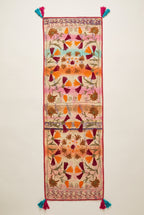 Garden Reverie Exclusive Hand Embroidered Suzani Kantha Runner