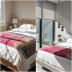 Fern Aura Luxury Vintage Suzani Kantha Throw