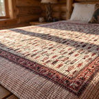 Mist Cobalt Handmade Kantha Queen Bedsheet