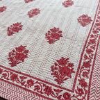 Spreading Spruce Handmade Kantha Queen Bedspread