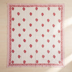 Spreading Spruce Handmade Kantha Queen Bedspread