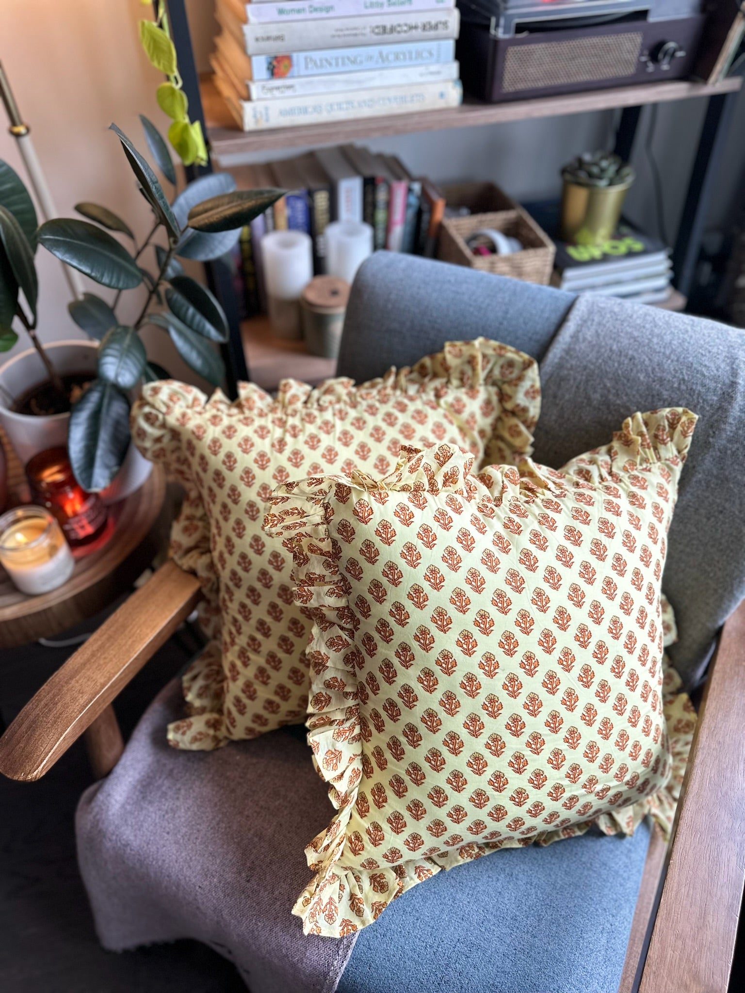 Yellow Flower Cushion Cover