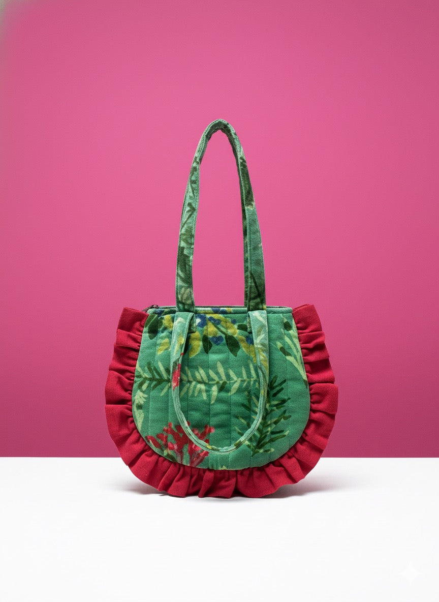 Wildberry RuffleTote Bag (Small)