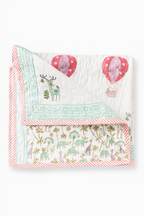 Floaty Dreams - 100% cotton Hand Made Artisnal Baby Quilt