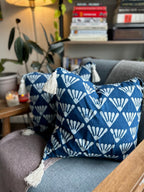 Indigo Blue Pattern Cushion Cover