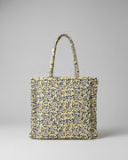 Yellow Floral Ruffle Tote Bag