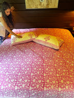 Verde Fern Hand Block Printed King Bedsheet