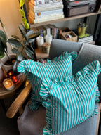 Turquoise Stripes Cushion Cover