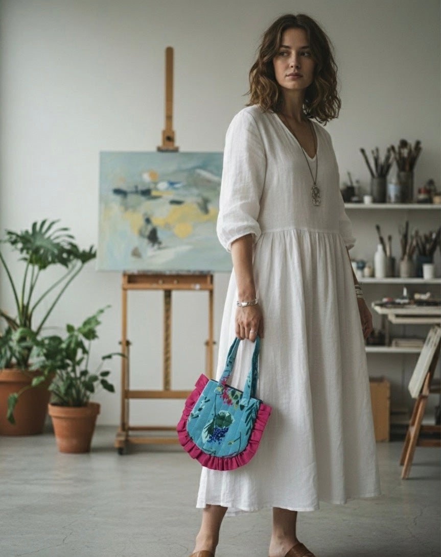 Wildberry RuffleTote Bag (Small)