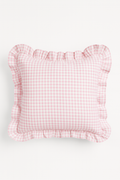 Pink checks Cushion Cover