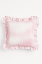 Pink checks Cushion Cover