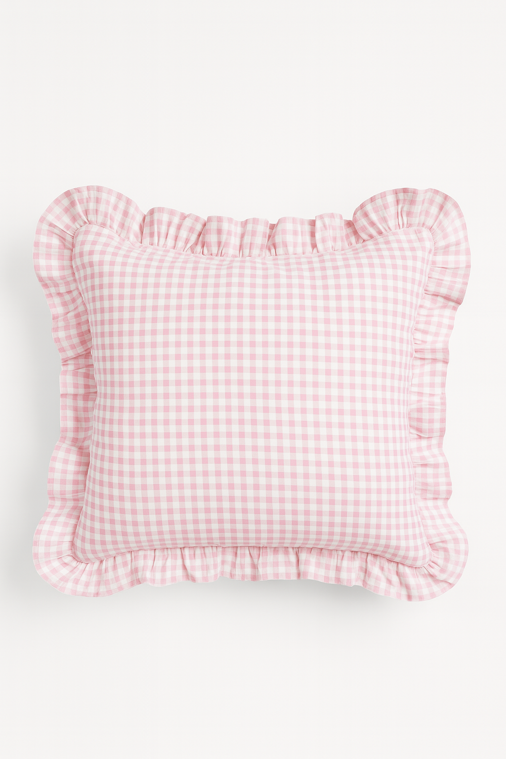 Pink checks Cushion Cover
