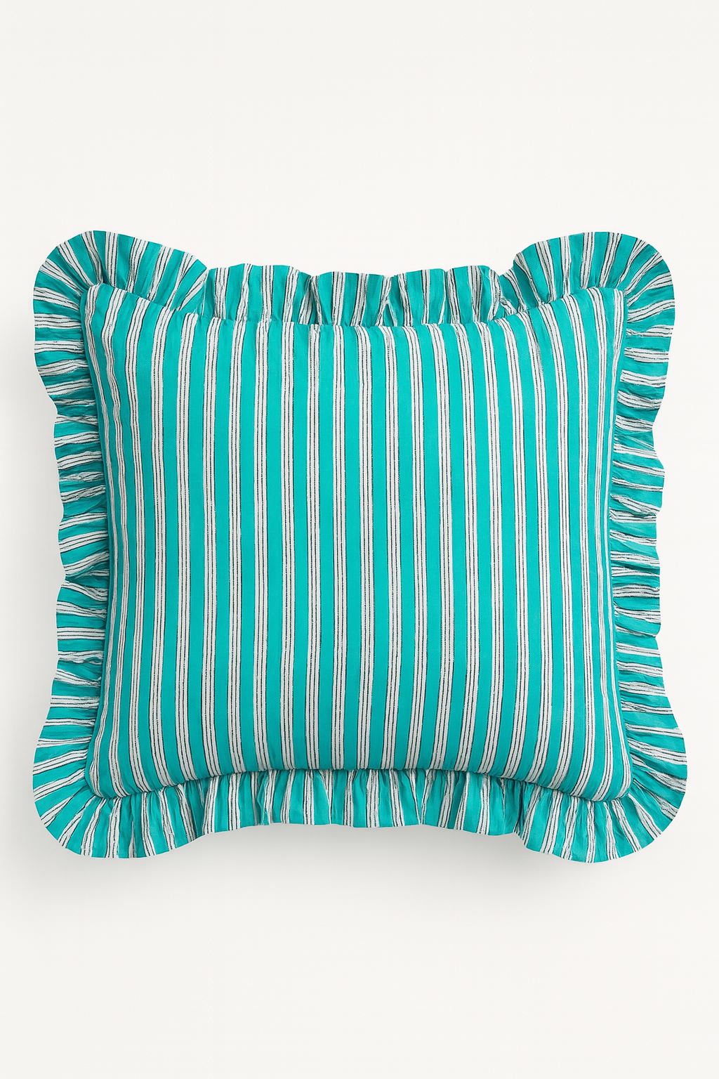 Turquoise Stripes Cushion Cover