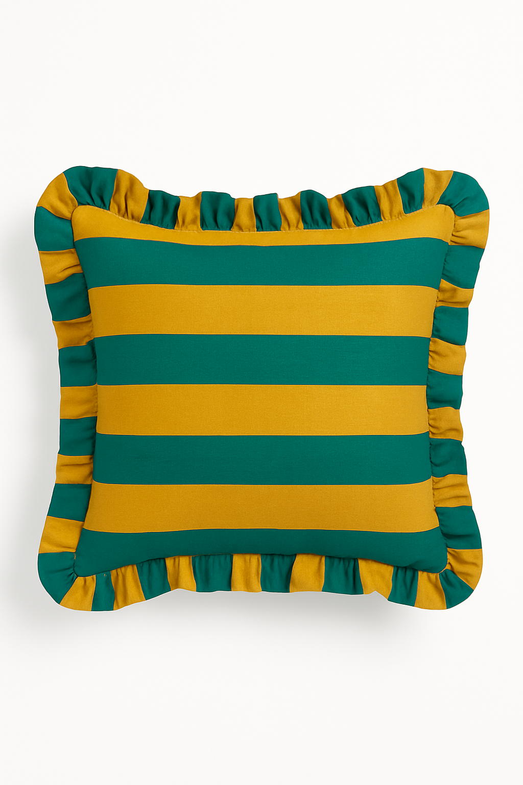 Meadow Mustard Bands Cushion Cover