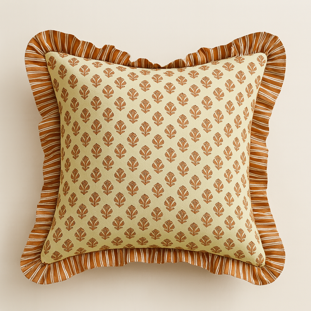 Yellow Flower Cushion Cover