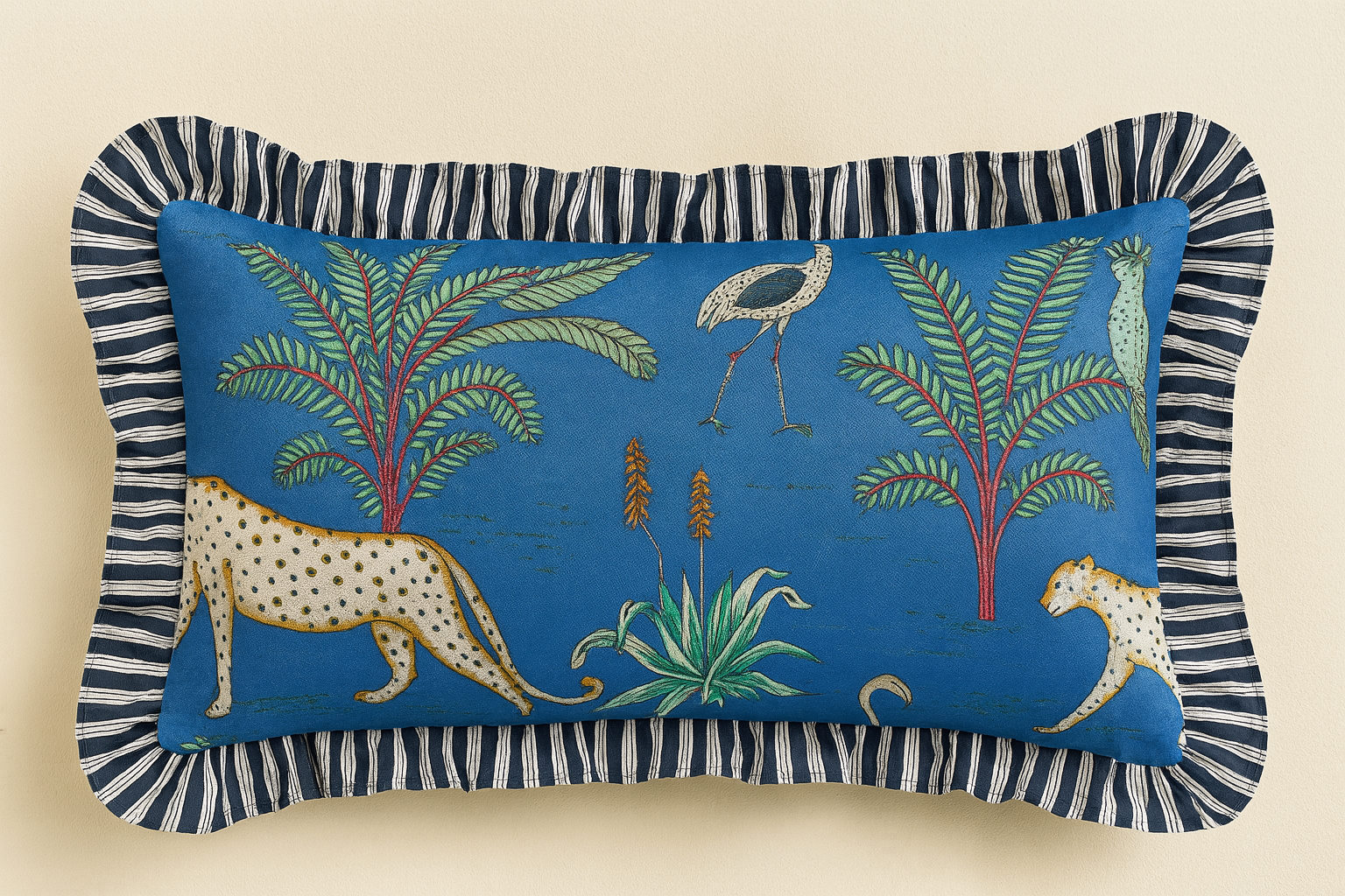 Blue Animals Cushion Cover