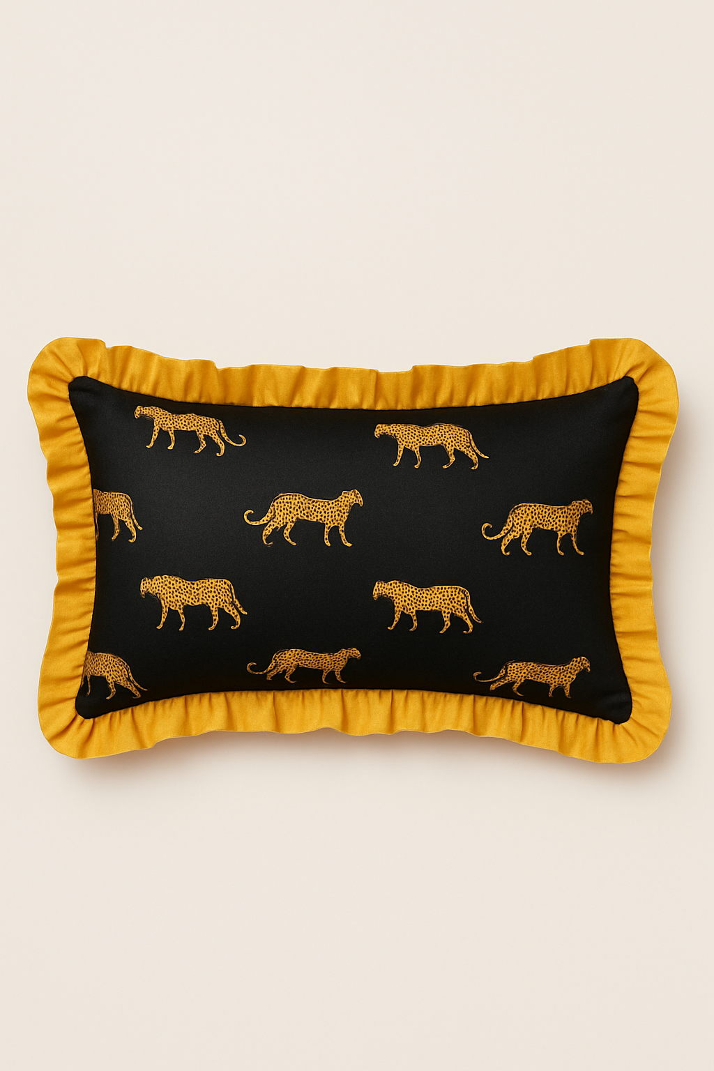 Black Leopard Cushion Cover
