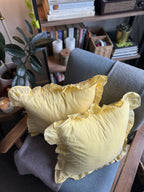 Decorative Yellow Striped Cushion Cover