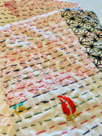 Gilded Indigo Luxury Patola Kantha Bedspread