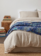 Wild Blue Forest Safari Grand Kantha throw