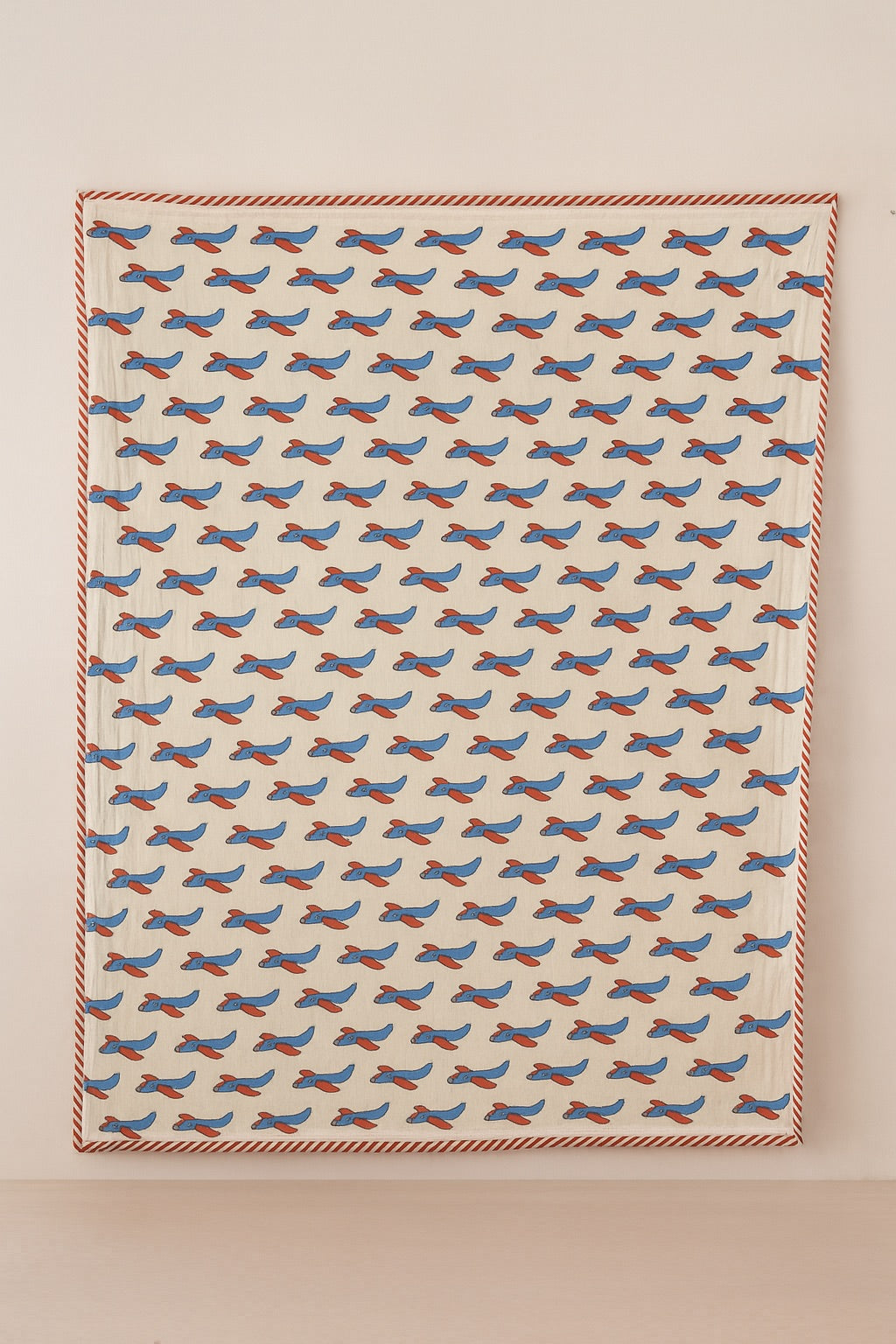 Flying Marvels - 100% cotton Hand Made Artisnal Baby Quilt