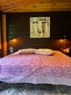 Verde Fern Hand Block Printed King Bedsheet
