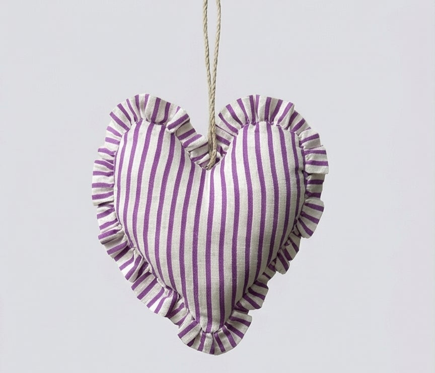 Heirloom Patchwork Heart Christmas Ornaments (Pack of 6)