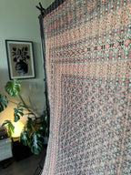 Serene Mist Handmade Ajrakh Queen Bedspread