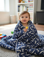 Bubbles and Giggles (Big) - 100% cotton Hand Made Artisnal Baby Quilt