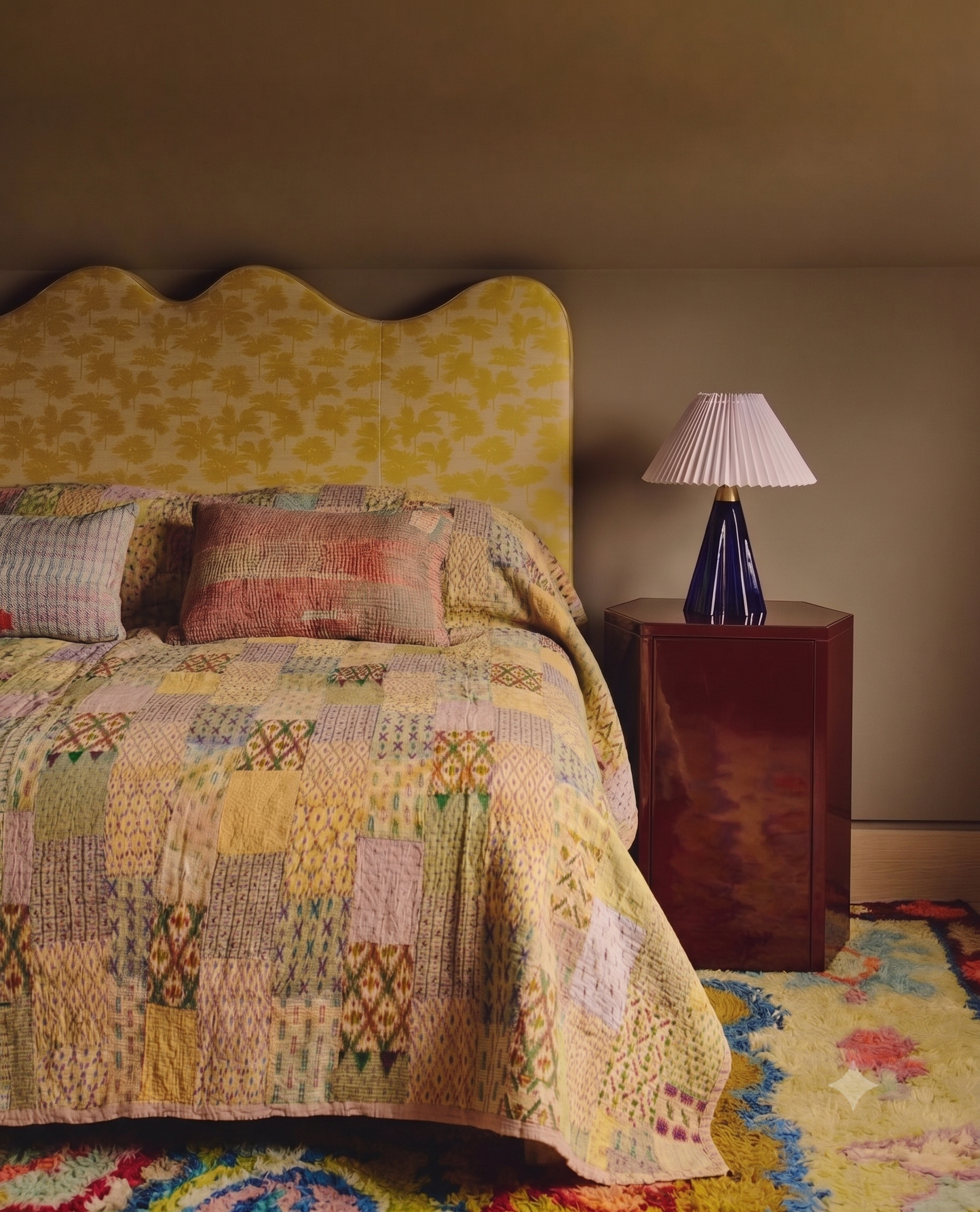 Fern Terracotta Handmade Patola King Bedspread
