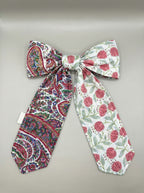 Holly Gingham Patchwork Heirloom Christmas Topper Extra Big Bow