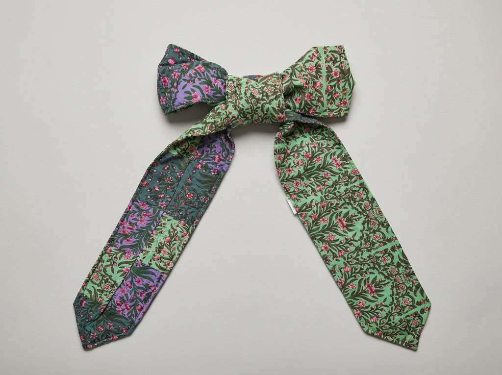 Jewel Tone Paisley Heirloom Christmas Topper Extra Big  Bow