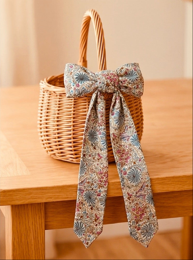 Saffron Stripe Heirloom Christmas Topper Extra Big Bow