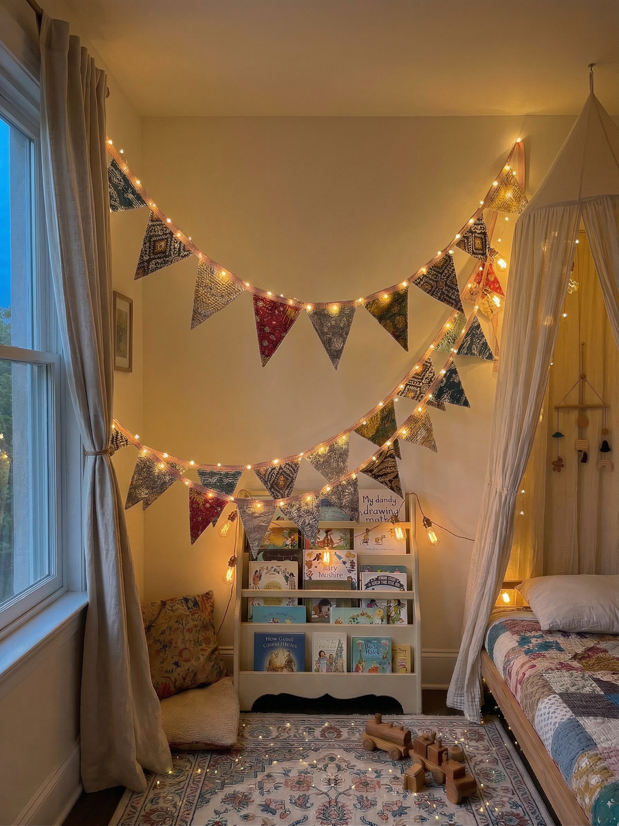 Olive Grove Hand Embroidered Suzani Bunting/garland