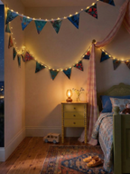 Indigo Bloom Hand Embroidered Suzani Bunting