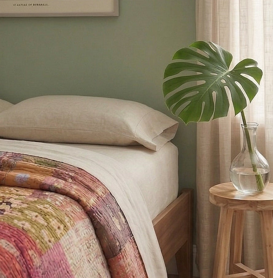 Aura Indigo Luxury Patola Kantha Bedspread