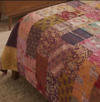 Aura Indigo Luxury Patola Kantha Bedspread