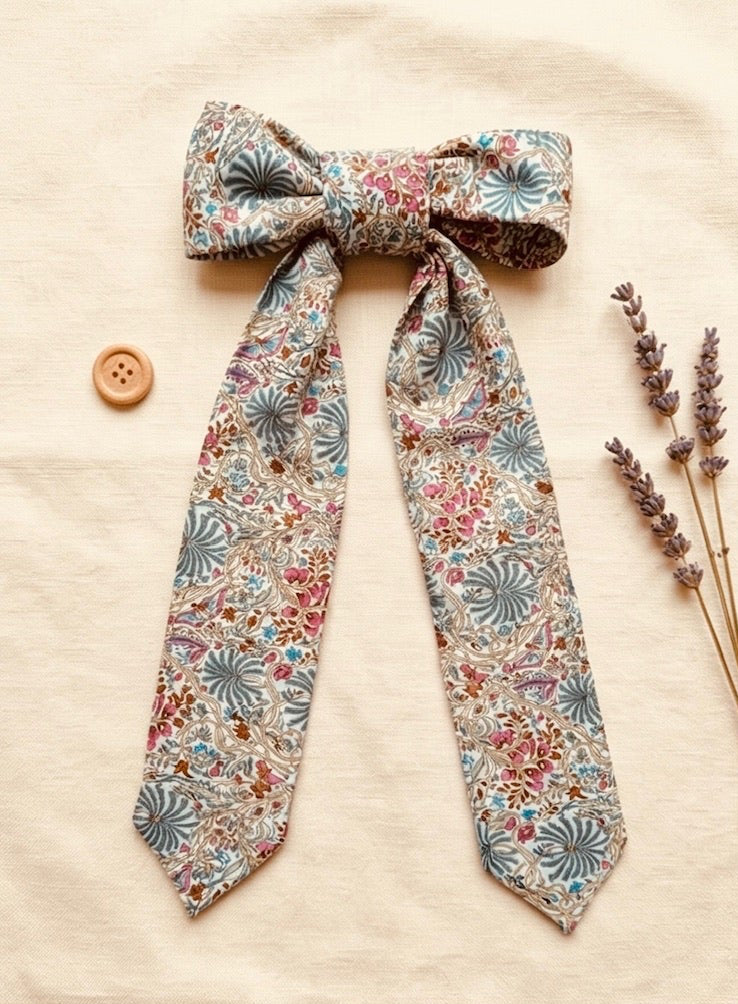 Saffron Stripe Heirloom Christmas Topper Extra Big Bow