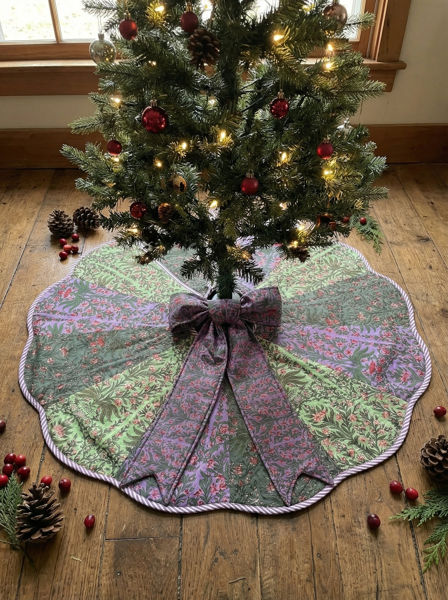 Golden Spiced Heirloom Christmas Topper Extra Big Bow