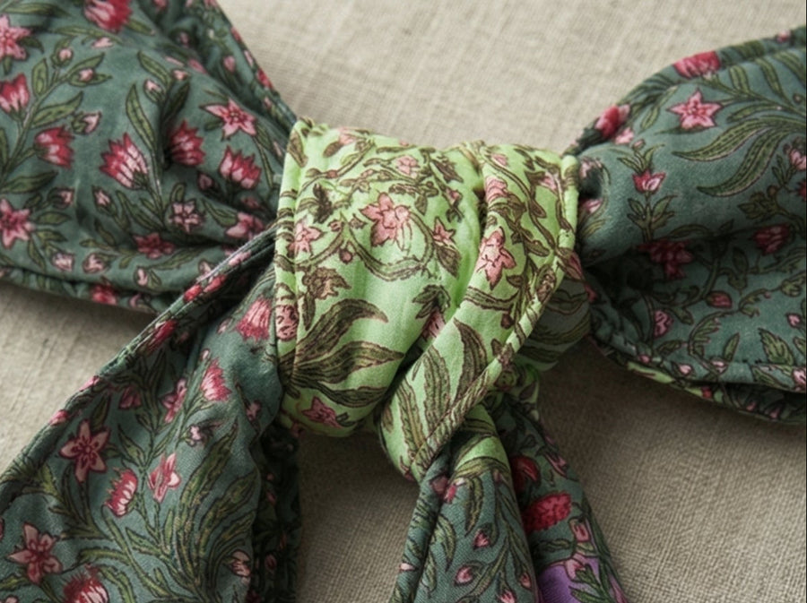 Jewel Tone Paisley Heirloom Christmas Topper Extra Big Bow